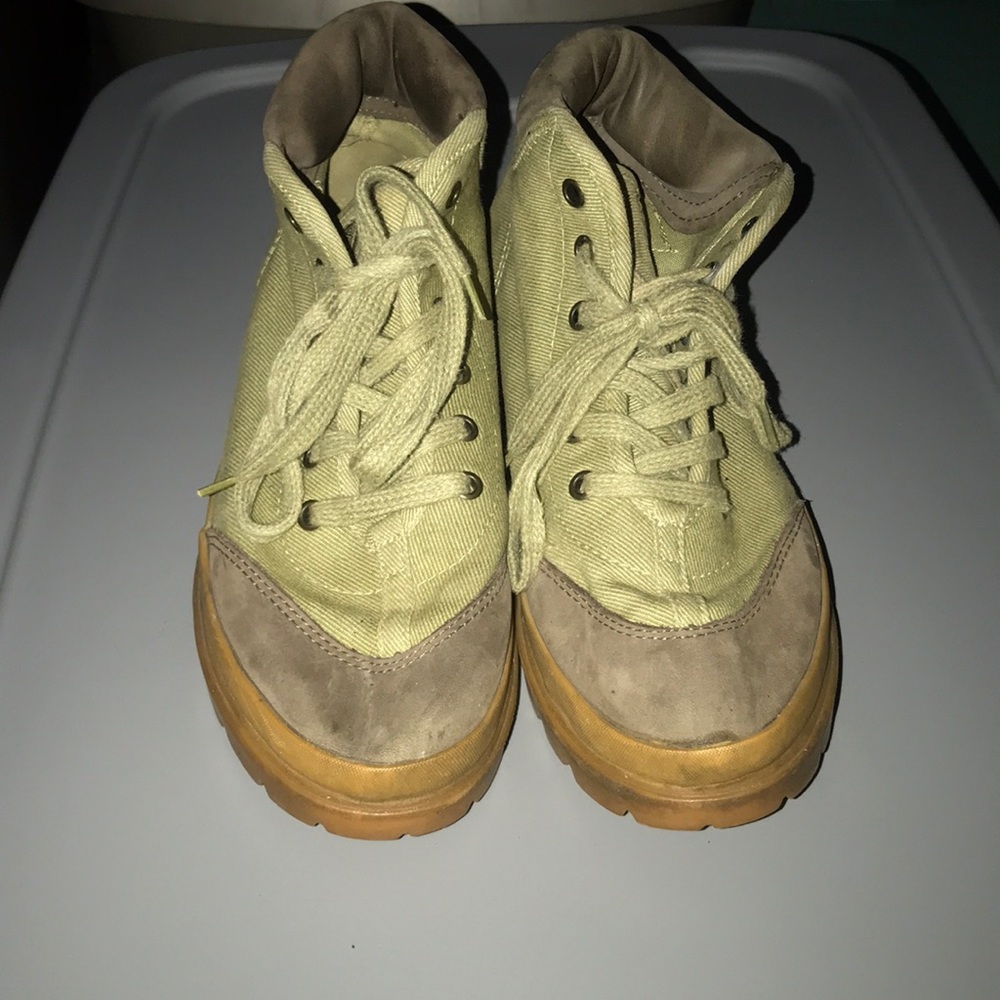Green low cut boots